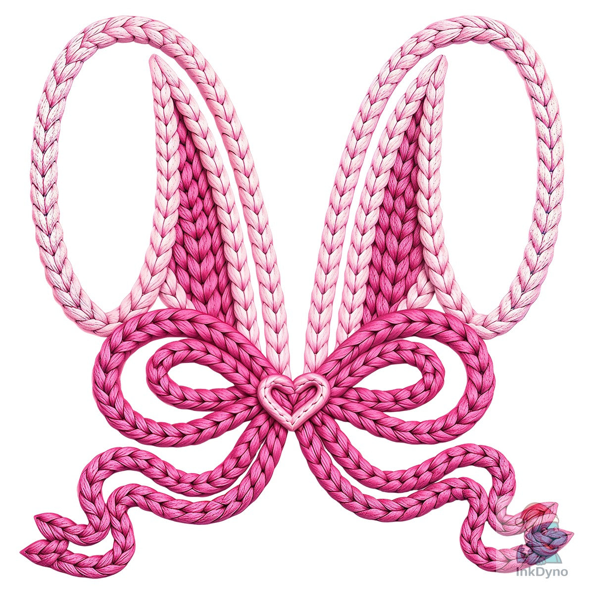 Faux Crochet Easter Bunny Bow