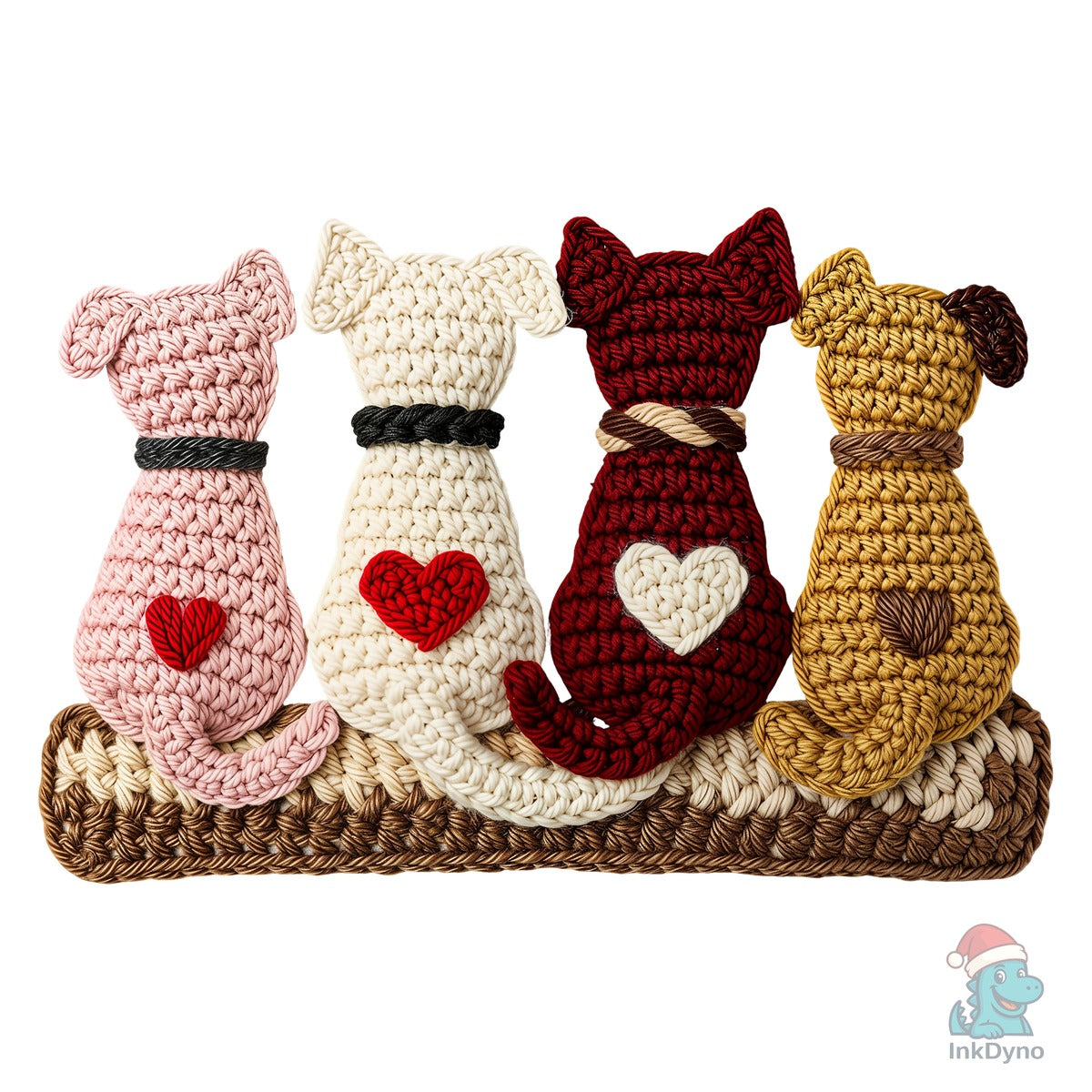 Faux Crochet Valentine Dog