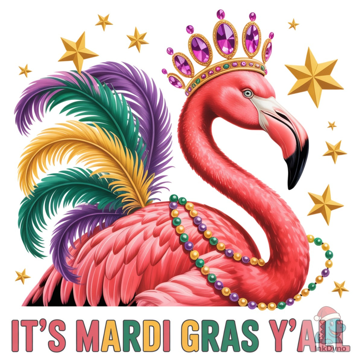 It's Mardi Gras Y'all Flamingo
