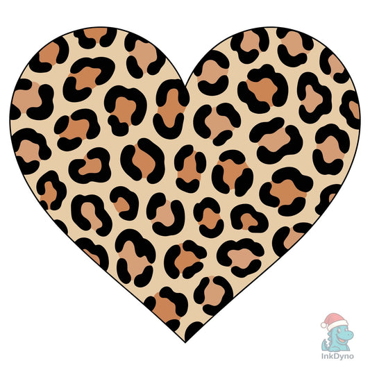 Leopard Heart Love Valentine's Day - DTF Transfer