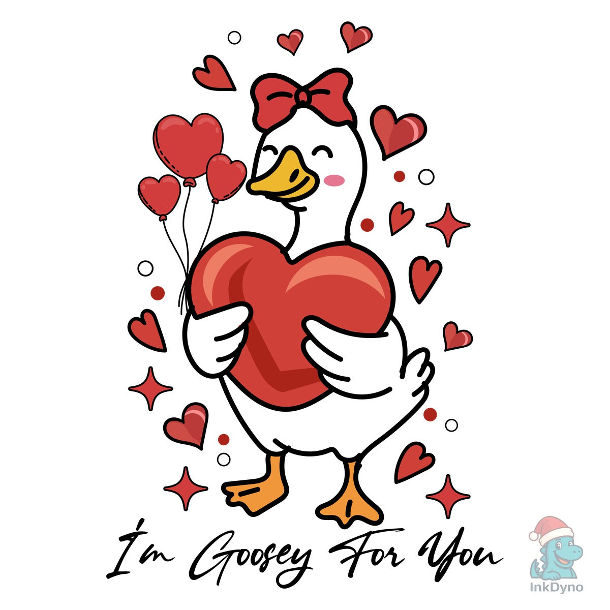 Cute Lovely Goose Coquette Duck Valentin