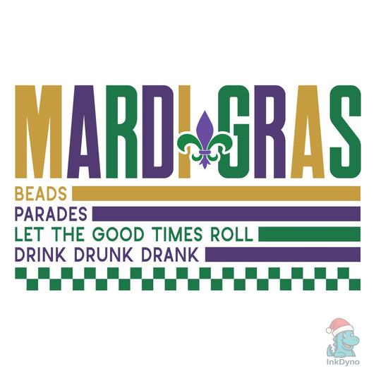 Mardi Gras Funny Mardi Gras - DTF Transfer