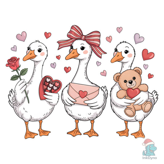 Funny Valentine Goose Sublimation - DTF Transfer