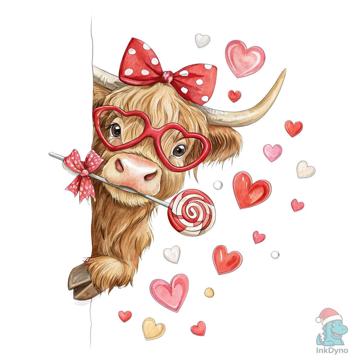 Funny Valentine Highland Cow