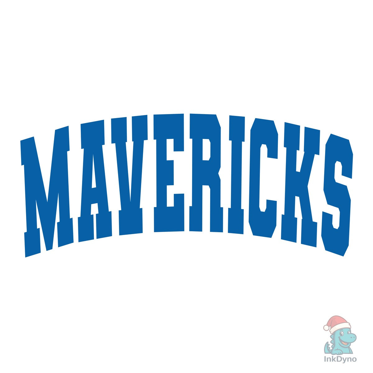 Mavericks Varsity Curved Blue & White