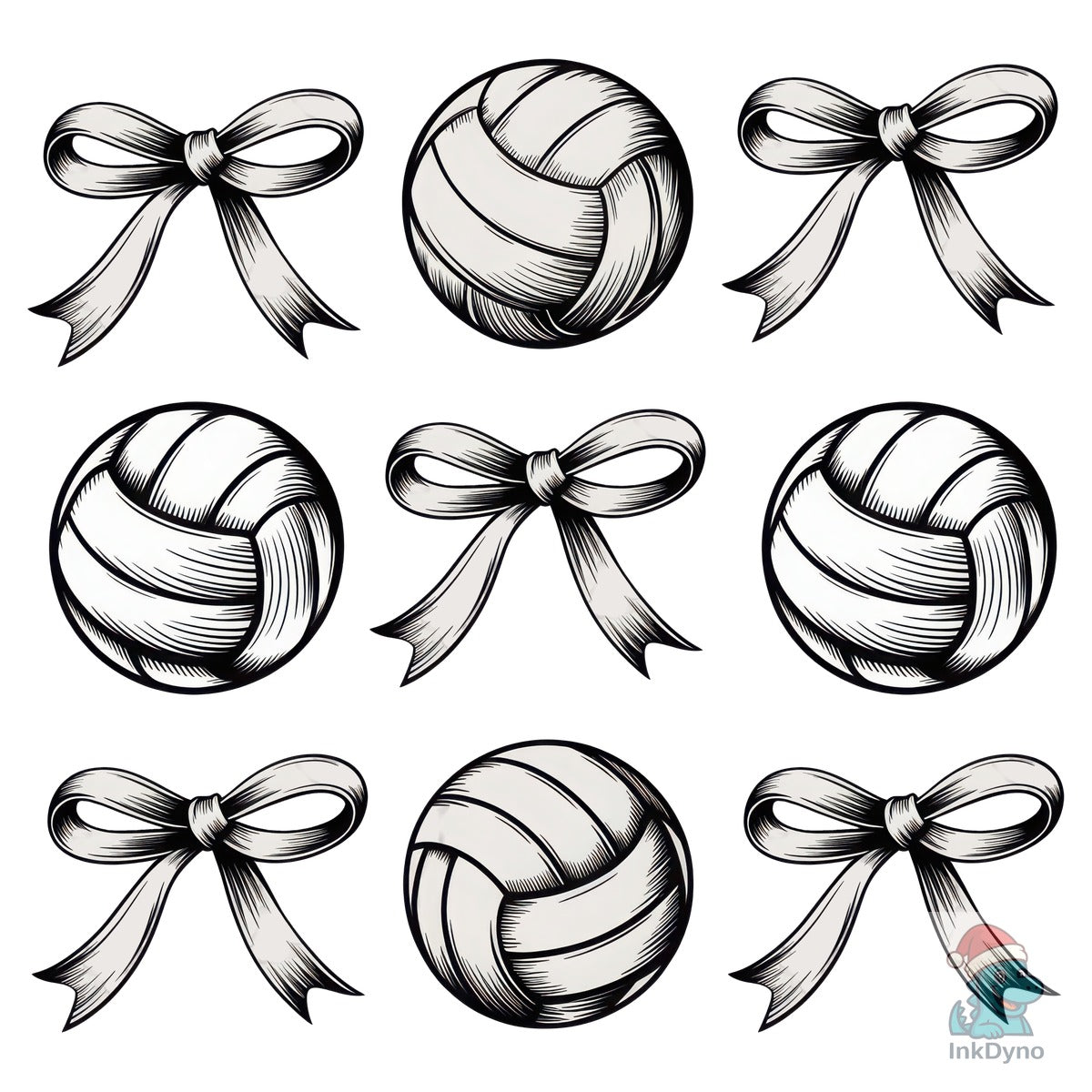 Retro Coquette Volleyball Bow