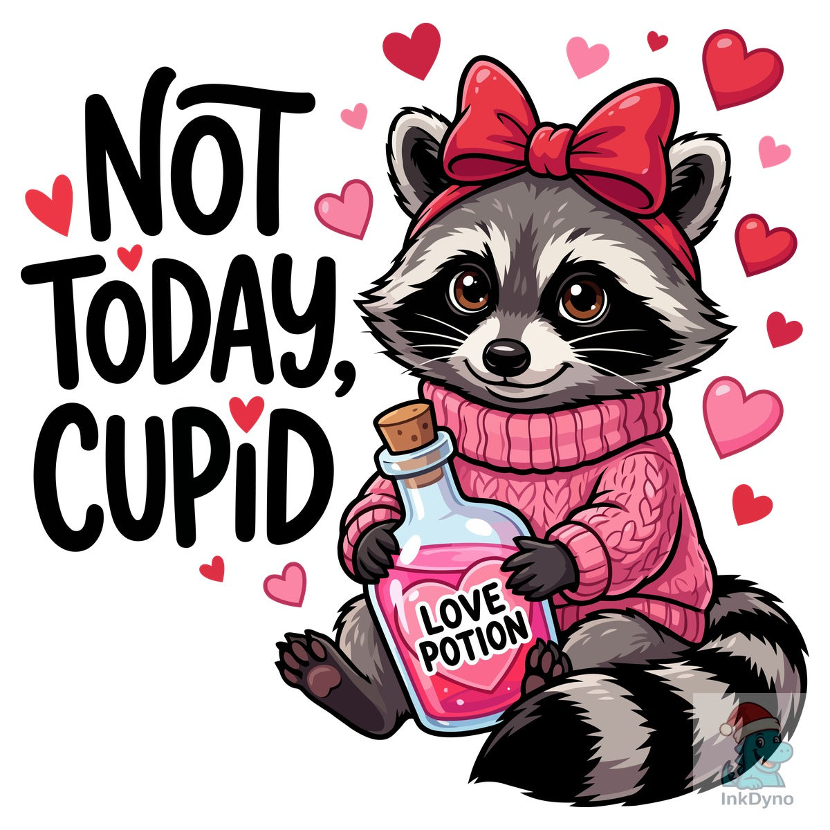 Funny Not Today Cupid Raccoon