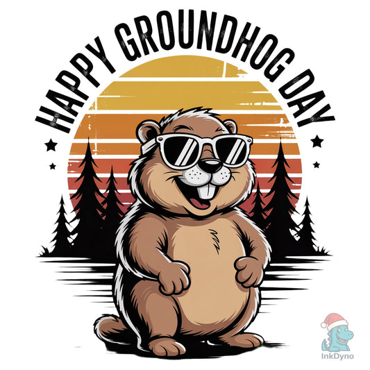 Cool Groundhog Day Sunset - DTF Transfer