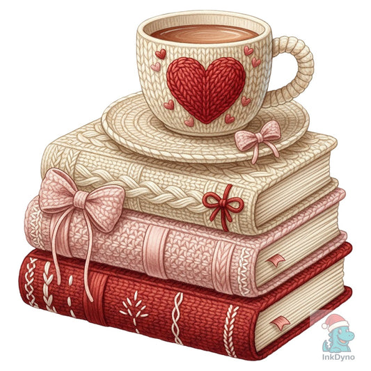 Crochet Books and Coffee - DTF Transfer