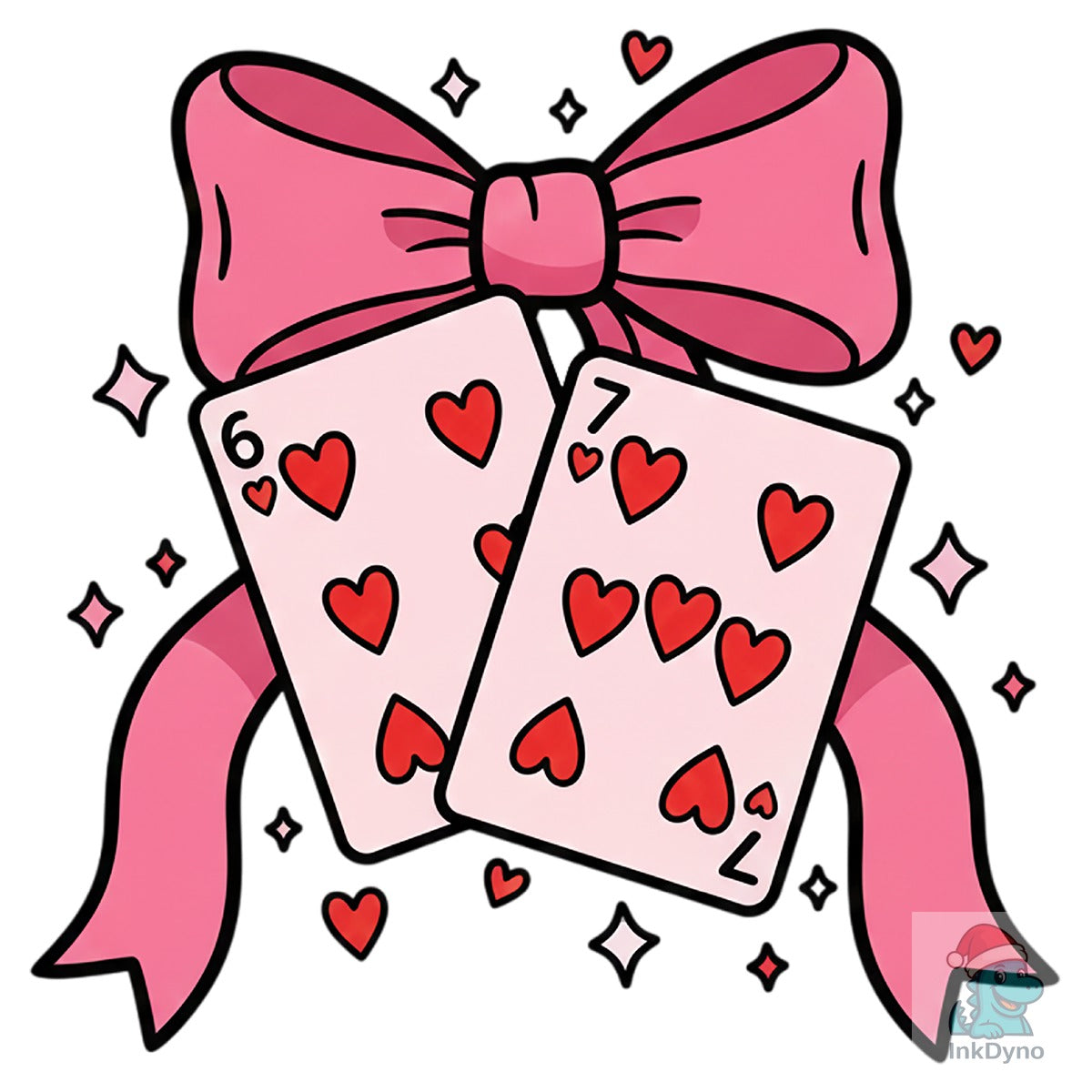 Preppy Playing Cards Valentine 6 & 7