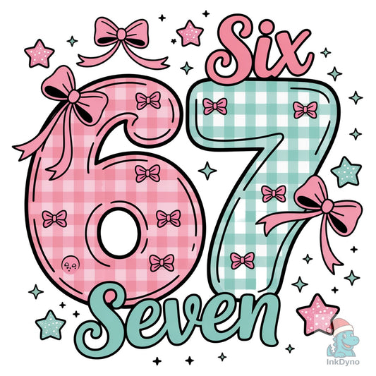 Six Seven 6 7 Valentines Day Trendy - DTF Transfer