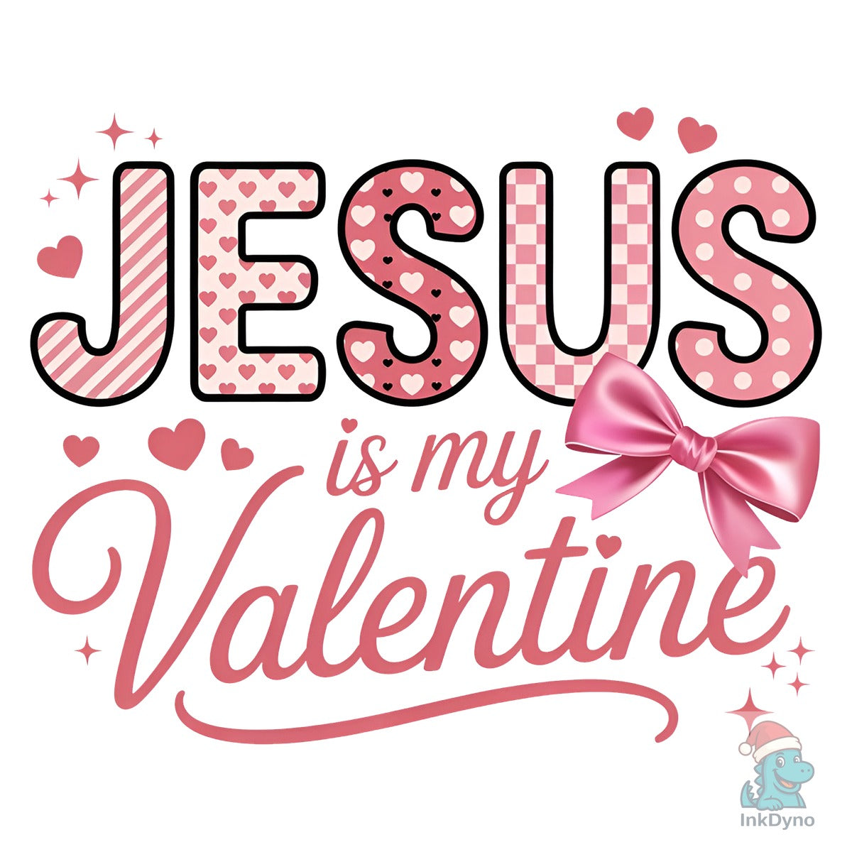 Jesus is My Valentine Coquette Bow D