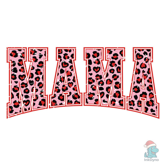 Mama Valentine Day Leopard Mama Heart - DTF Transfer