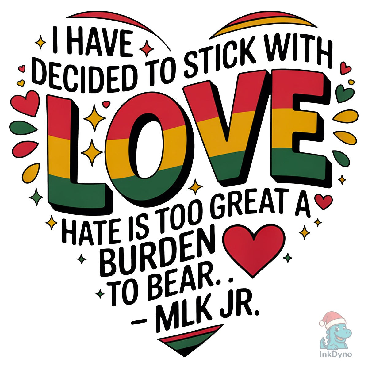 Pan African Love Heart Design