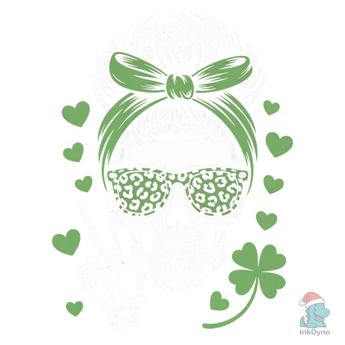 St. Patrick's Day Lucky Skull Girl