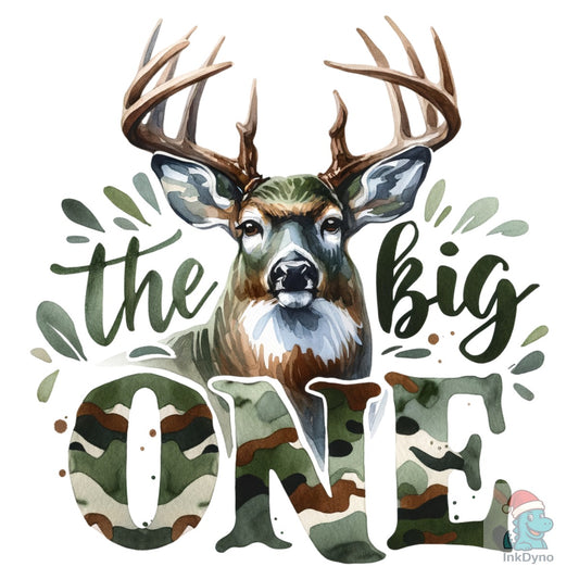 Camo Deer the Big One Birthday Boy - DTF Transfer