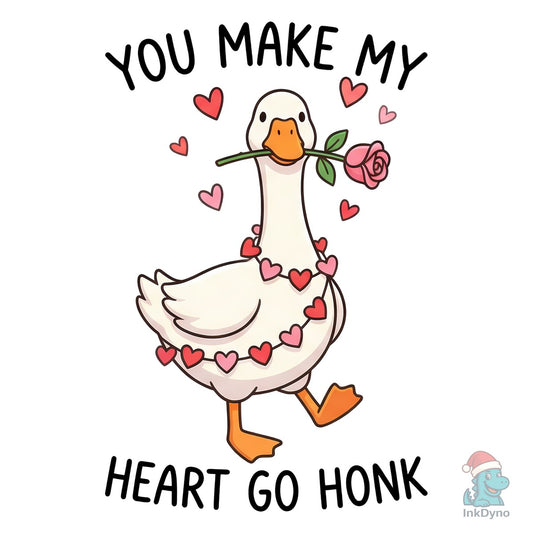 My Heart Go Honk Goose Valentine - DTF Transfer