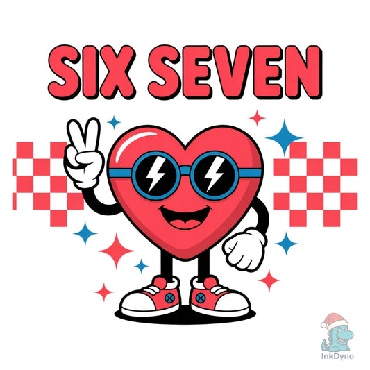 Six Seven 6 7 Valentines Day - DTF Transfer