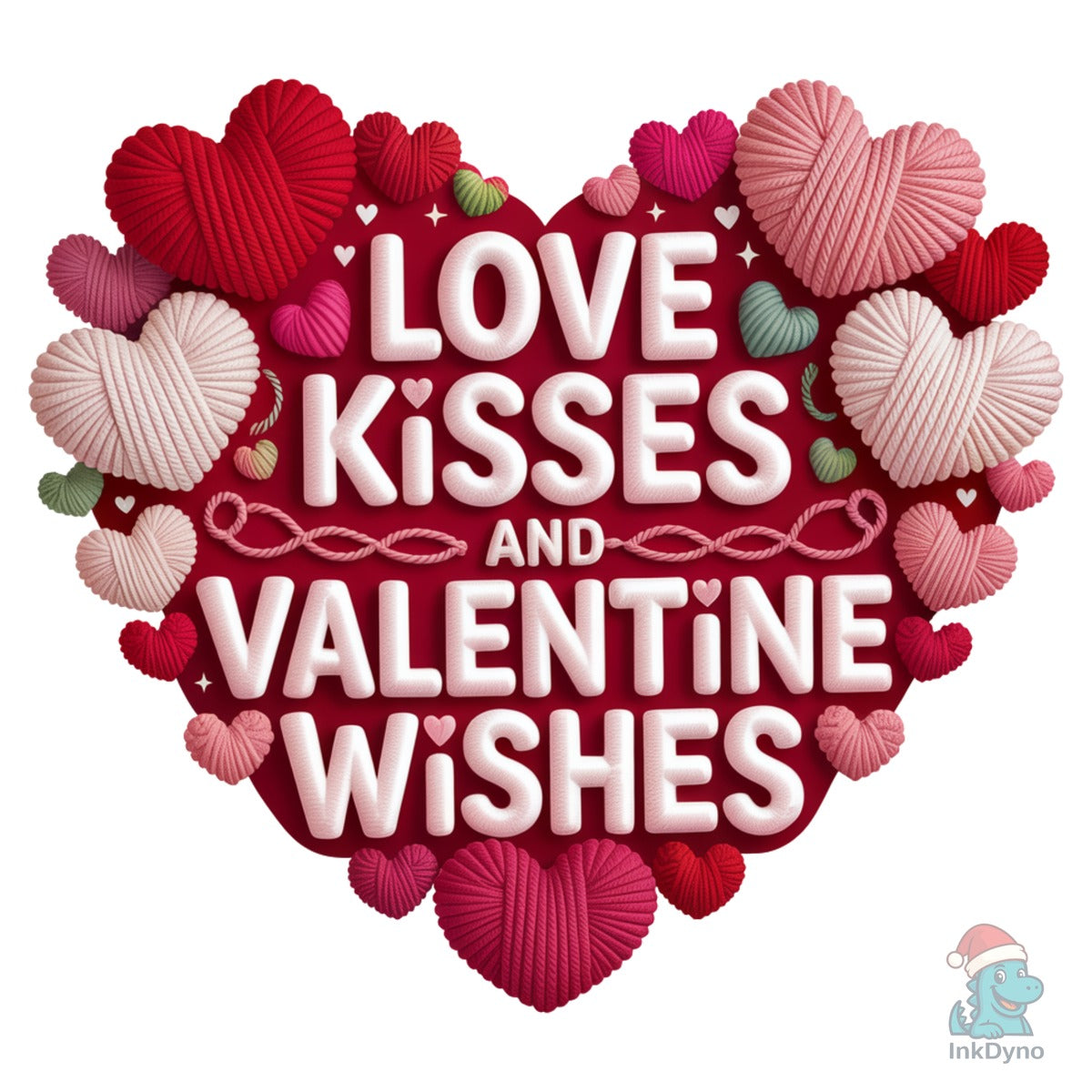 Faux Yarn Crochet Valentine Wishes