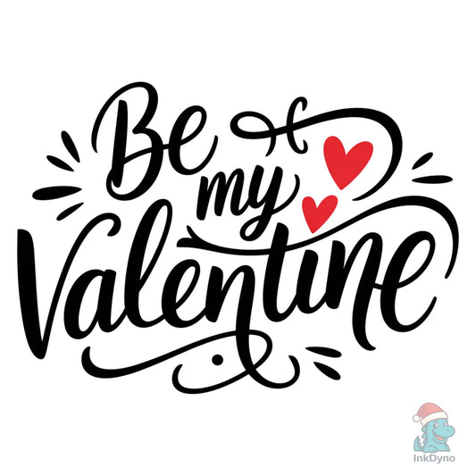 Be My Valentine Red Hearts - DTF Transfer