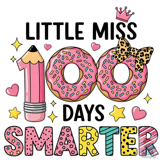 Cute Donut & Pencil 100th Day of School - DTF Transfer