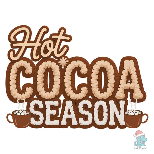 Hot Cocoa Season Faux Yarn Winter - DTF Transfer