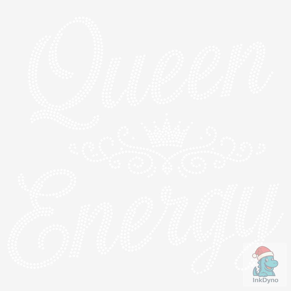 Queen Energy Rhinestone Cursive
