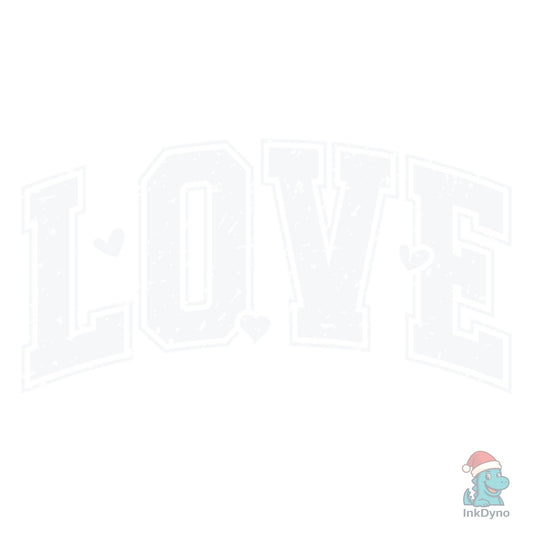 Retro Varsity Love Heart - DTF Transfer