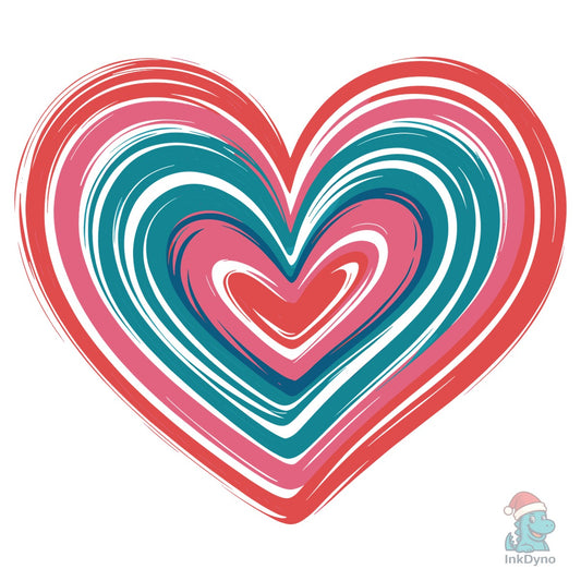 Valentines Day Heart Brushstroke - DTF Transfer