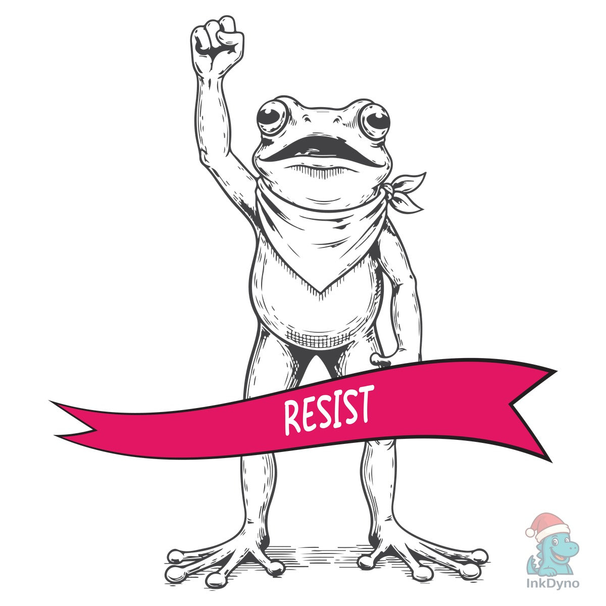 Funny Resist Frog with Bandana T-Shirt