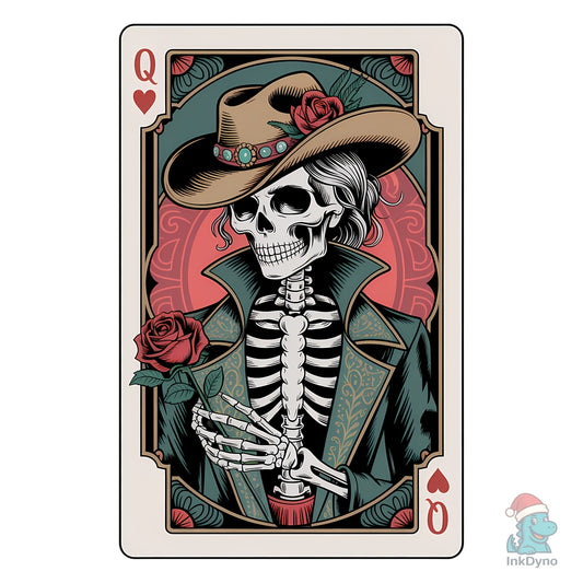 Queen of Hearts Tarot Card Halloween - DTF Transfer