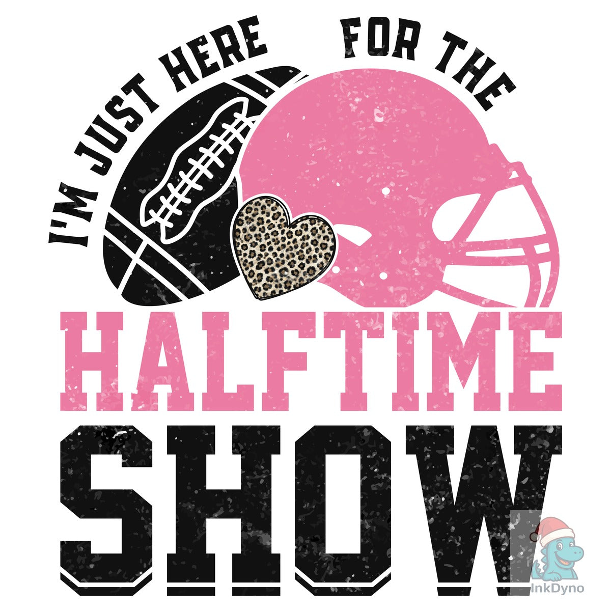 Halftime Football Leopard Heart