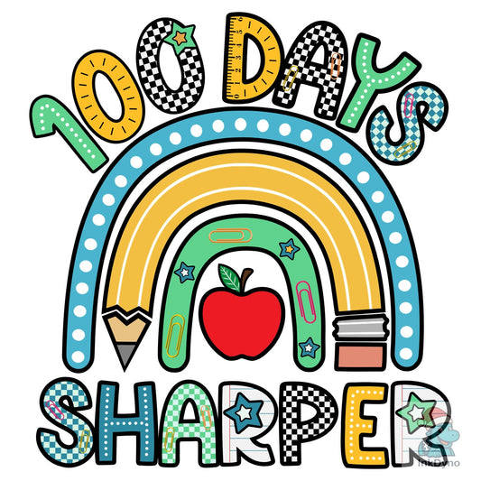 100 Days of School 100 Days Brighter - DTF Transfer