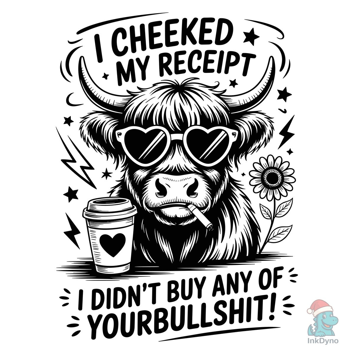 Funny Cow Bullshit Snarky Highland Cow