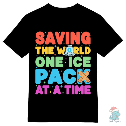 Funny School Nurse Ice Pack T-Shirt - DTF Transfer