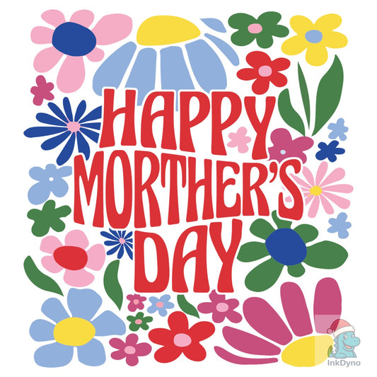 Happy Mother's Day Retro Flowers - DTF Transfer