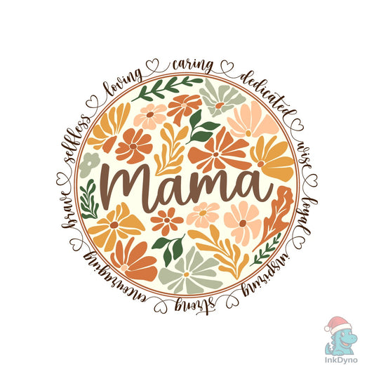 Mama Floral Circle Mother's Day - DTF Transfer