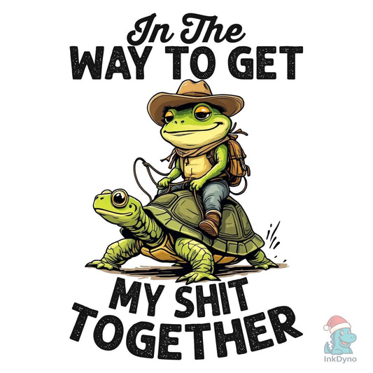 Western Cowboy Funny Frog Turtle - DTF Transfer