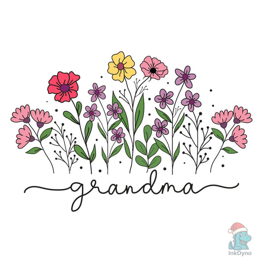 Grandma Boho Floral Grandma Flower - DTF Transfer