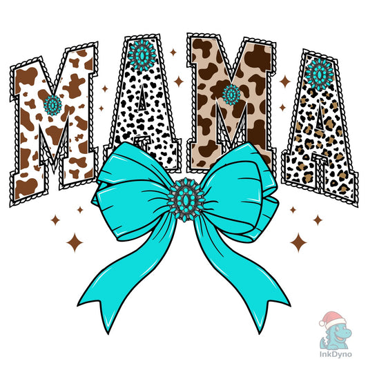 Turquoise Western Mama Design - DTF Transfer