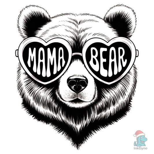 Mama Bear Face Sunglasses Mother's Day - DTF Transfer