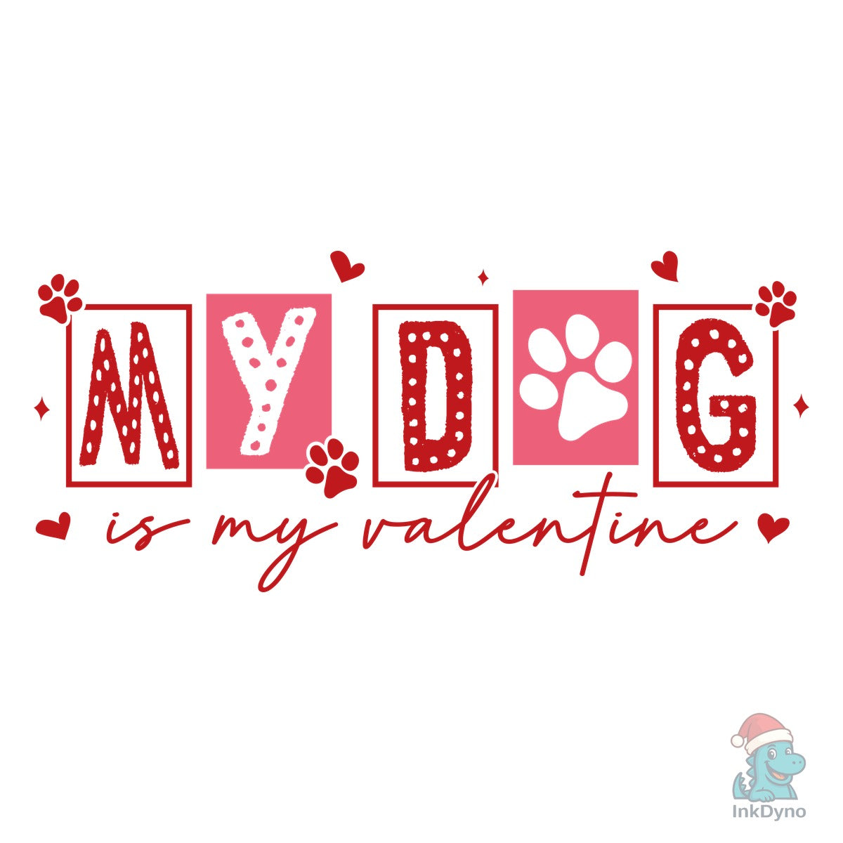Coquette Bow Dog Valentine Heart