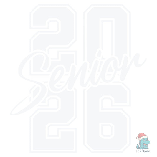 Senior 2026 Varsity Script Design - DTF Transfer