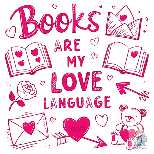 Valentine Book Lover Retro Bookworm - DTF Transfer