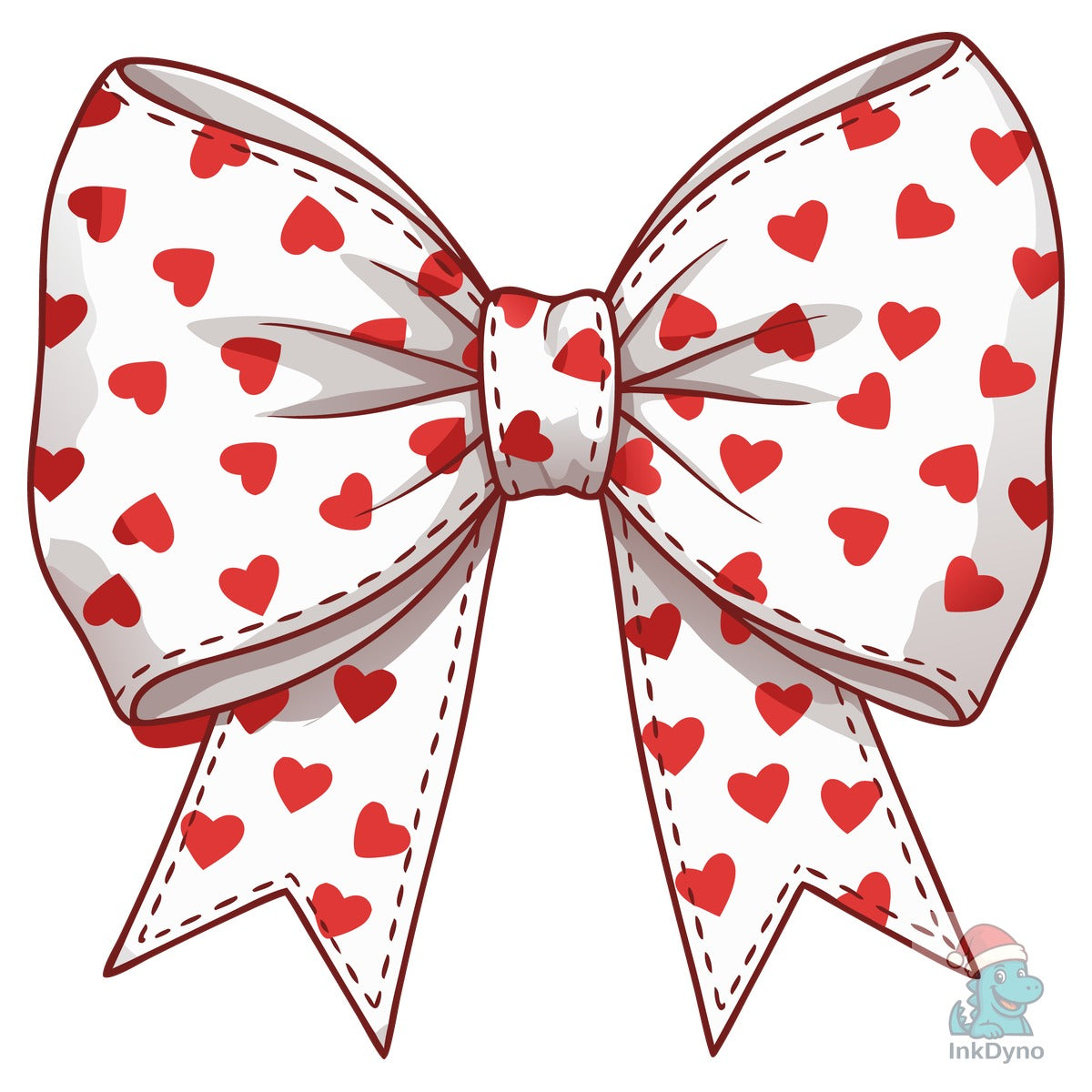 Coquette Valentine's Day Heart Bow
