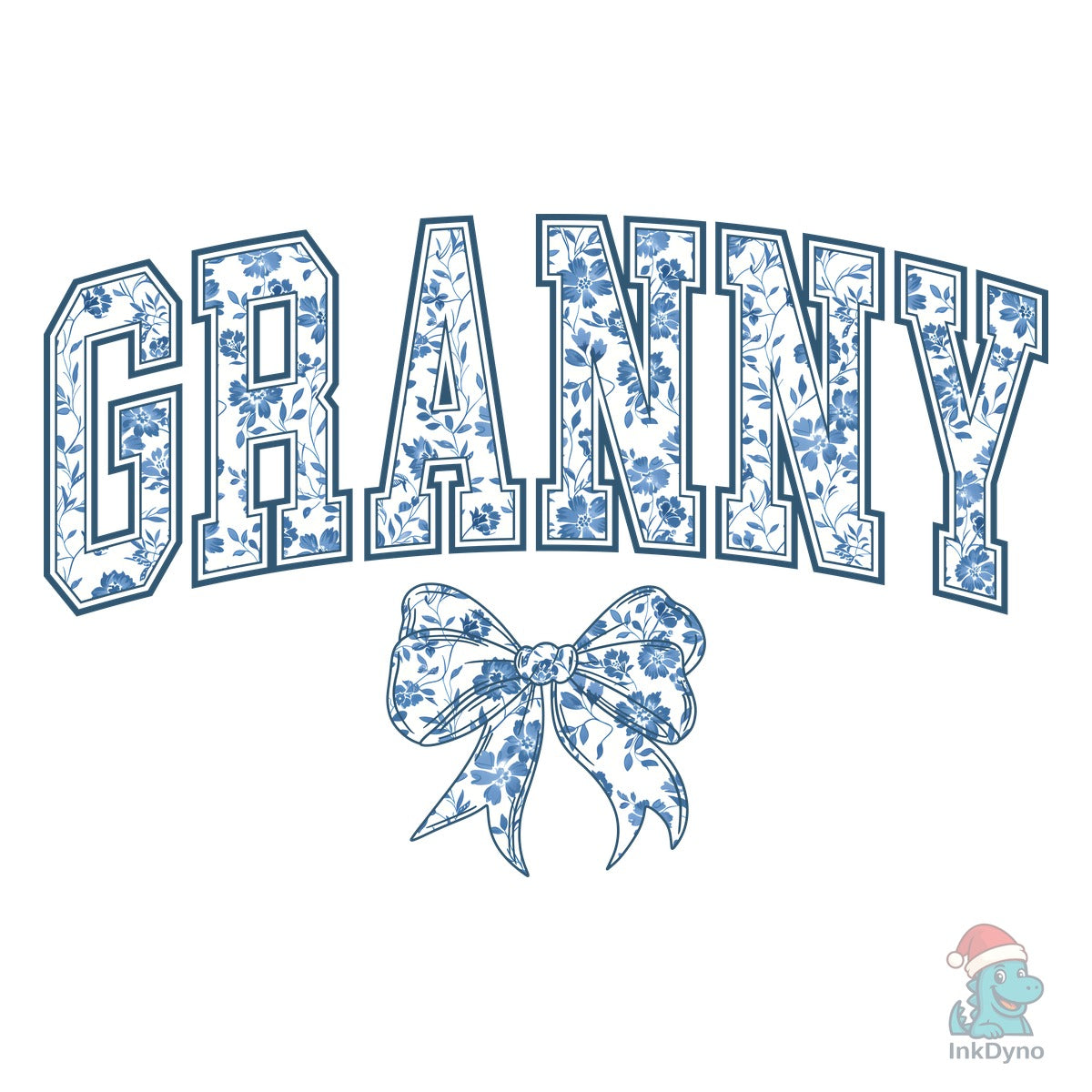 Granny Chinoiserie Blue Coquette Bow