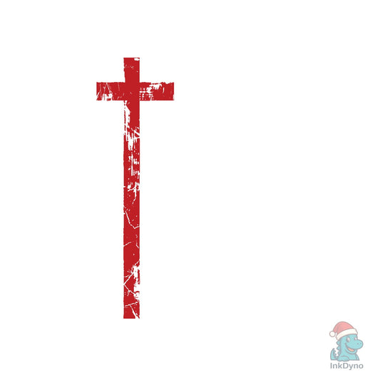 One Nation Under God Men's Flag & Cross Design - DTF Transfer