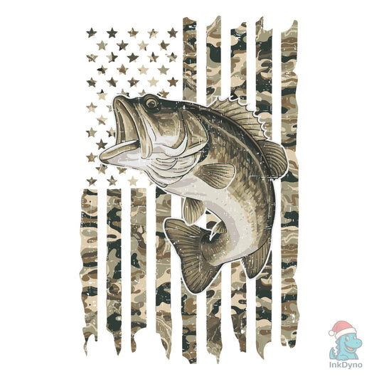 Patriotic Fishing Dad Design - DTF Transfer