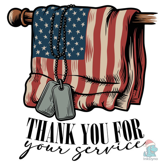 Thank You for Your Service Veteran - DTF Transfer