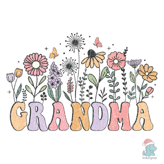 Grandma Retro Flower Mother's Day - DTF Transfer
